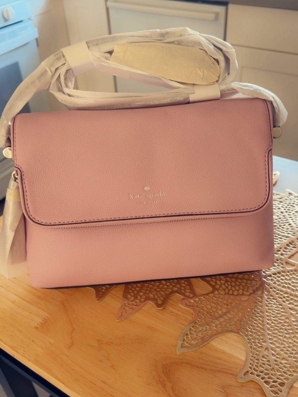 kate spade Pink Pebbled Leather Crossbody Bag